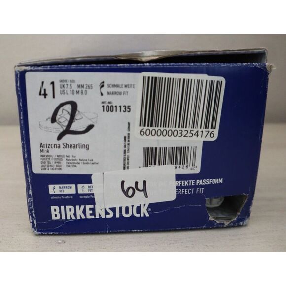 Birkenstock Women's 10 Men's 8 Mink Brown Arizona Shearling Suede Sandals - Picture 16 of 16